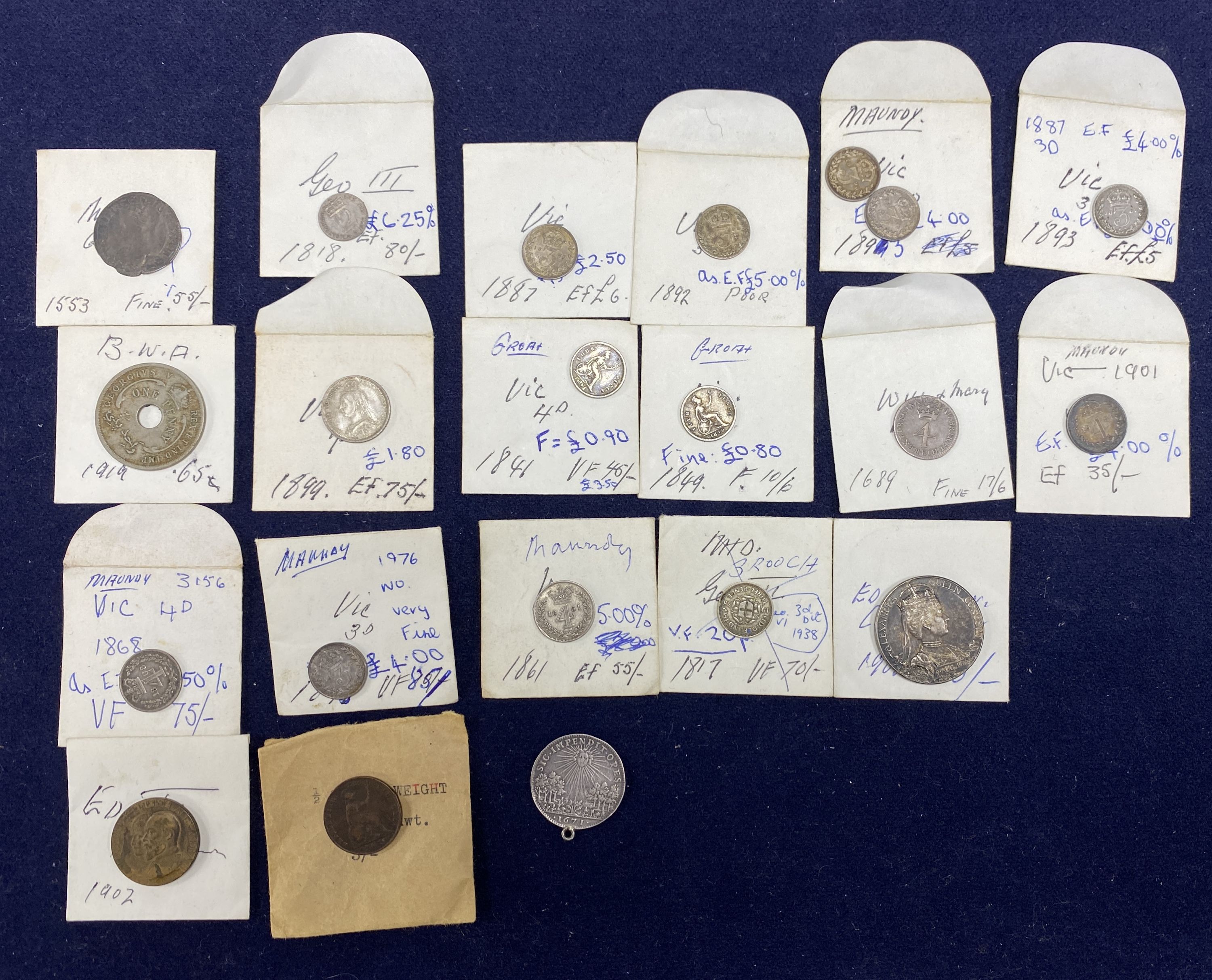 UK coins 16th-20th century,